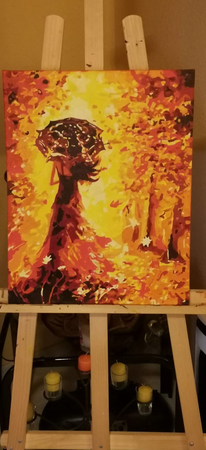 Customer photo review of Forêt d'Automne et Femme au Parapluie
