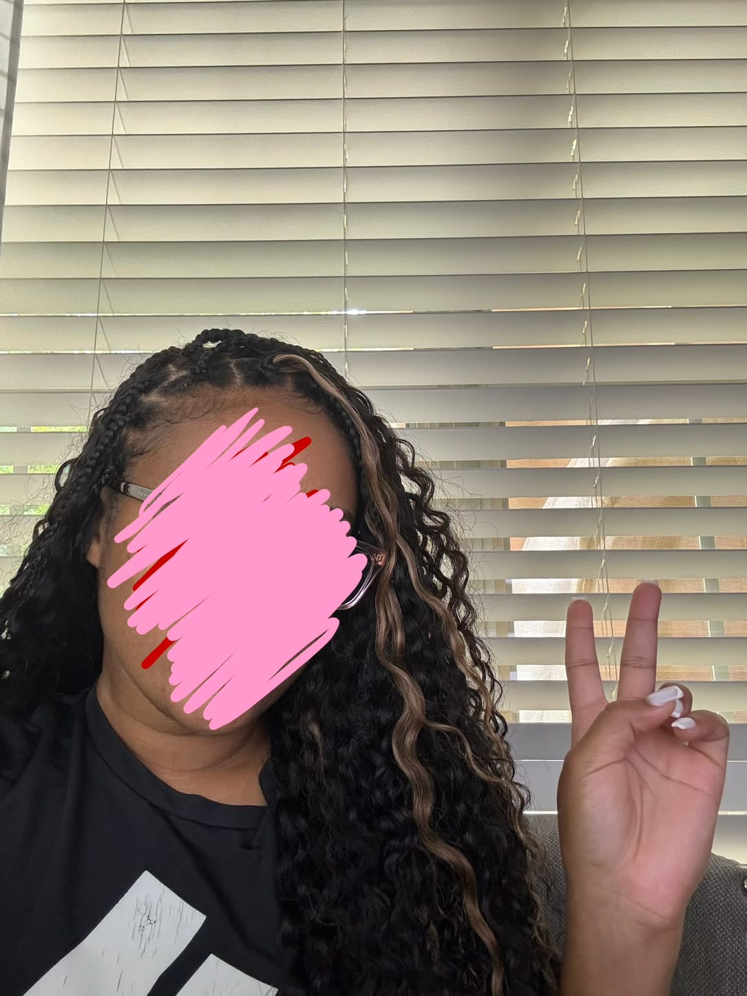 Customer photo review of #4/27/30 Mix Color Blend Deep Wave Human Crochet Hair