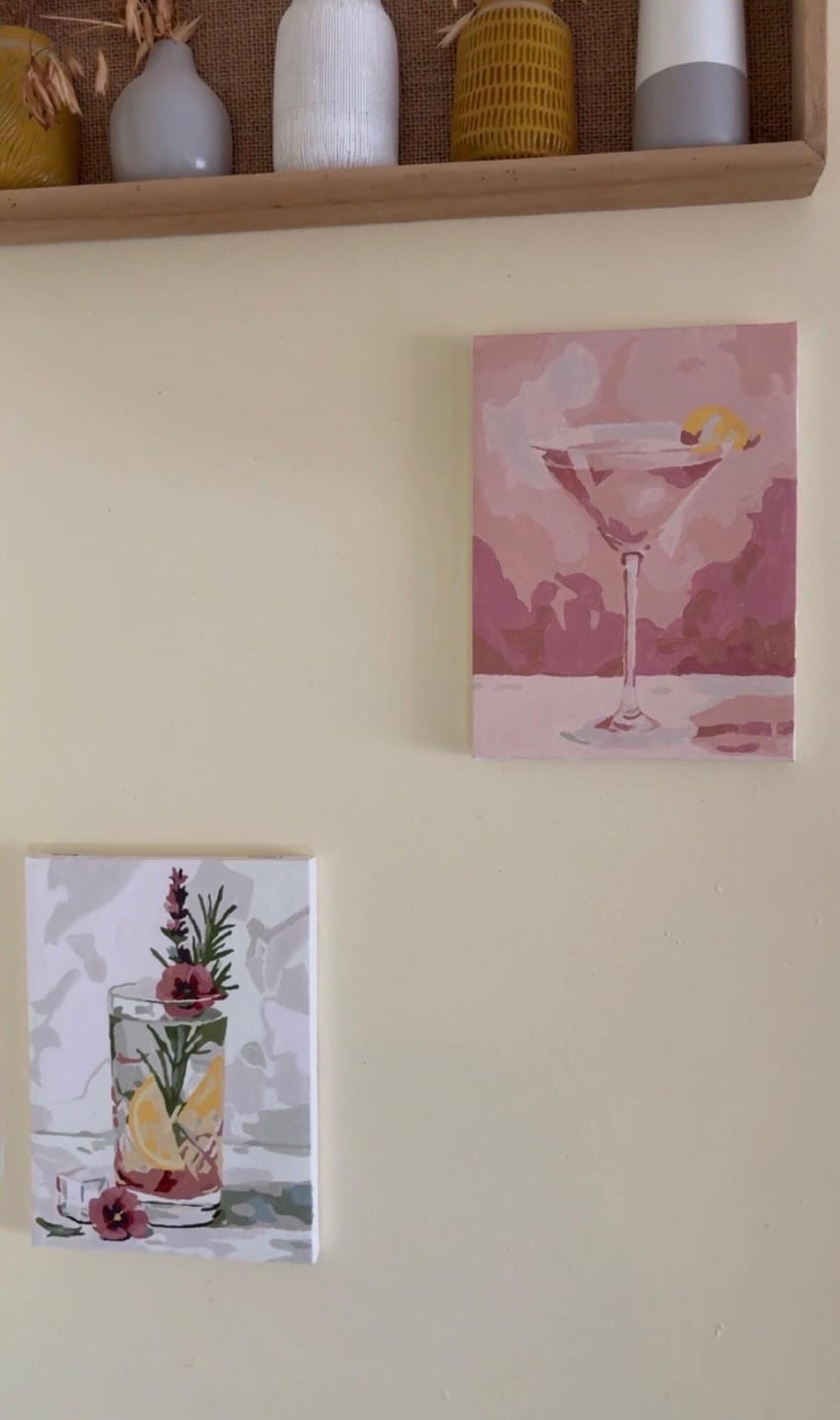 Customer photo review of Mini Peinture par numéros 15x20cm (6 pièces) - Élixir Botanique
