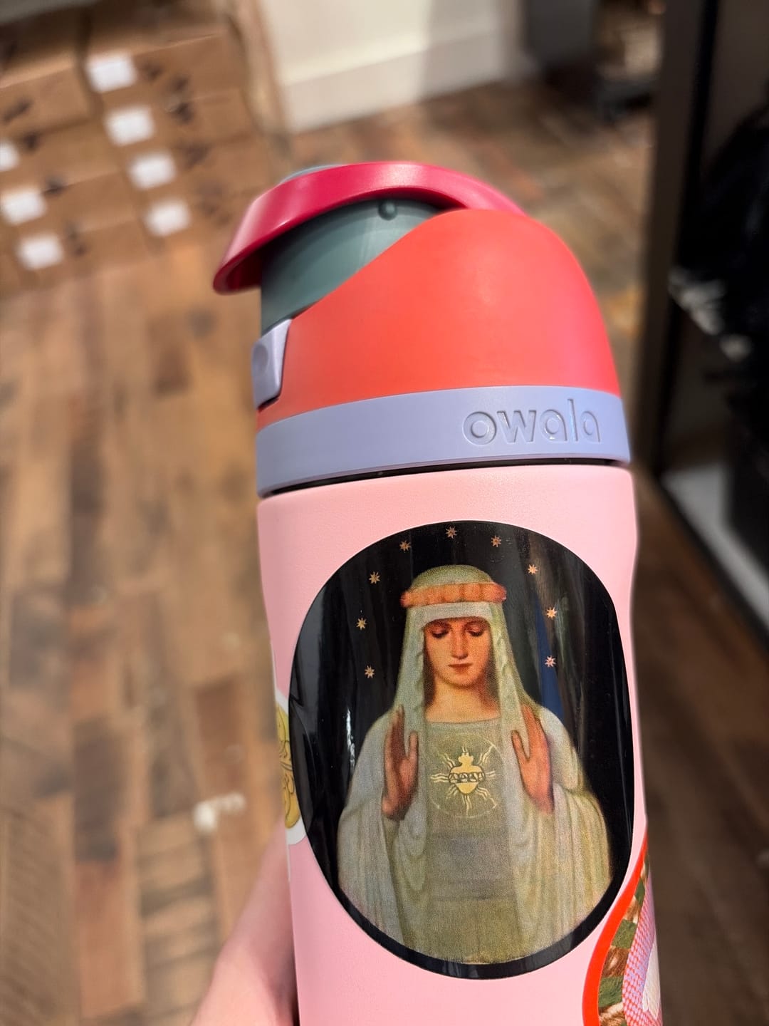Customer photo review of Sticker–Immaculate Heart of Mary – by Fritz Kunz – Catholic Sticker – High Quality Vinyl
