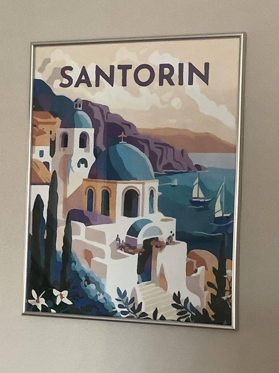 Customer photo review of Affiche Vintage Santorin
