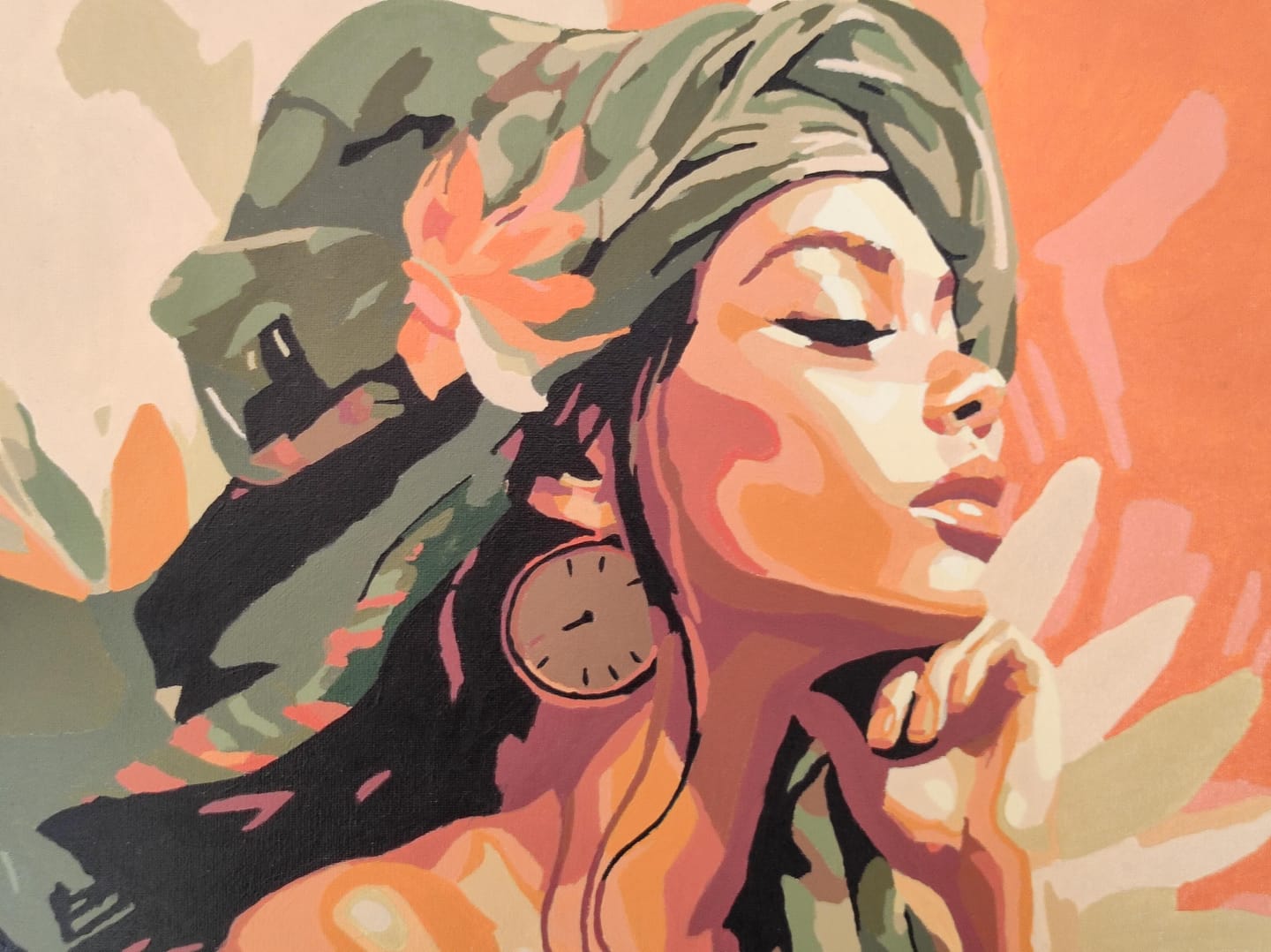 Customer photo review of Femme au turban africain