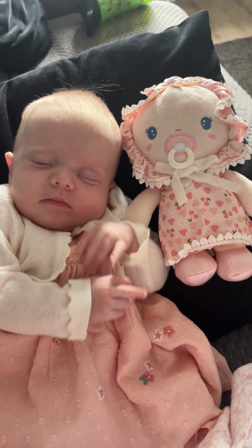 Customer photo review of Personalized Cherry Baby Girl