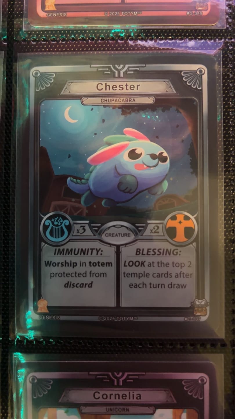 Customer photo review of TOTYM Trading Card Game | Genesis Base Set - 1st Edition