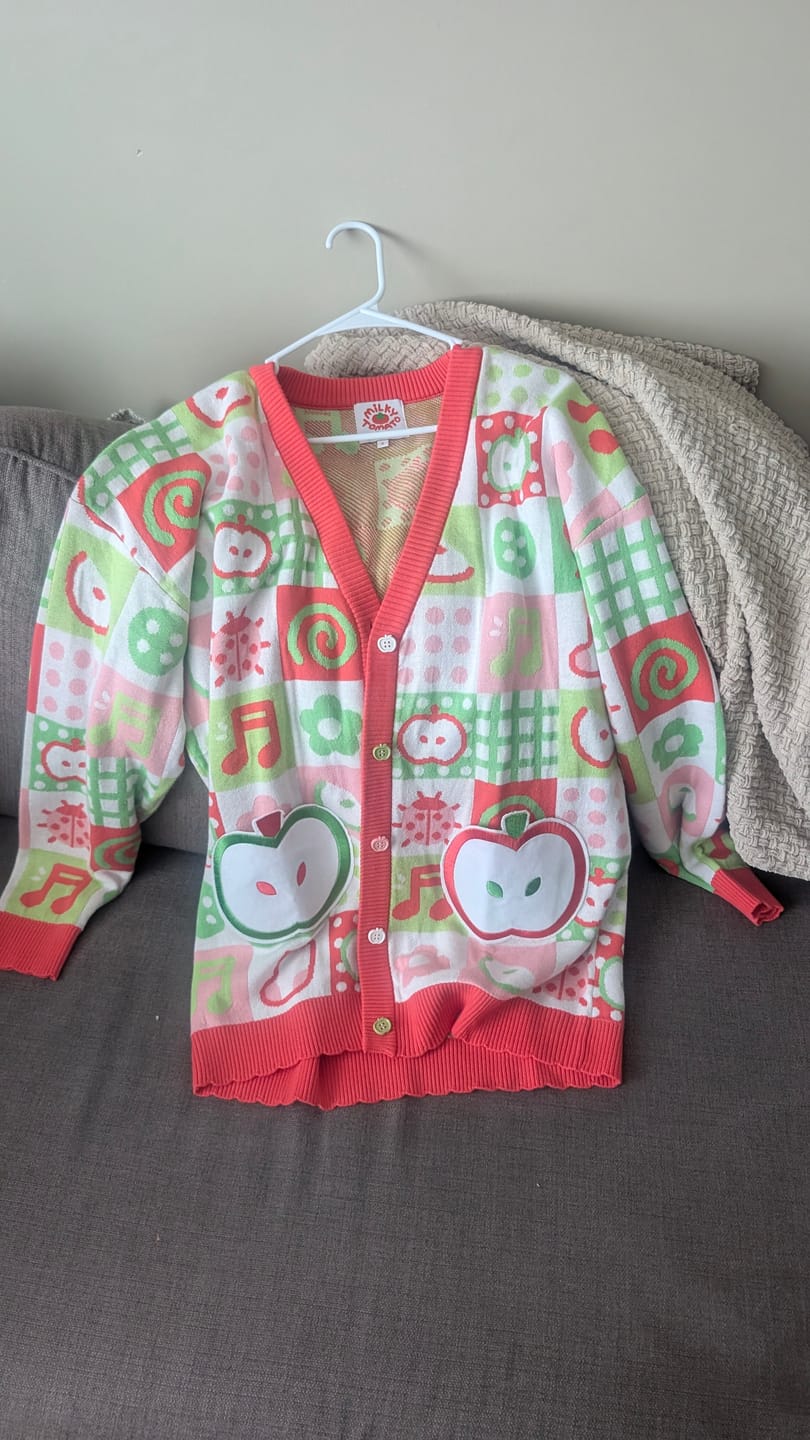 Customer photo review of Apple Cardigan PREORDER