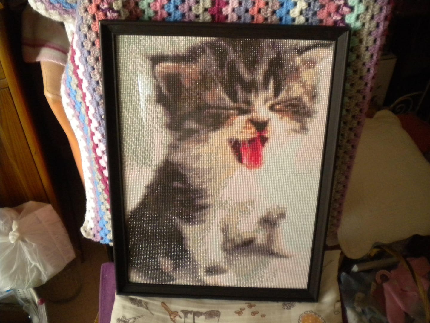 Customer photo review of Broderie Diamant - Chaton Mignon
