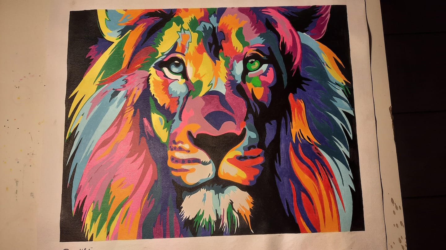 Customer photo review of Lion Pop Art
