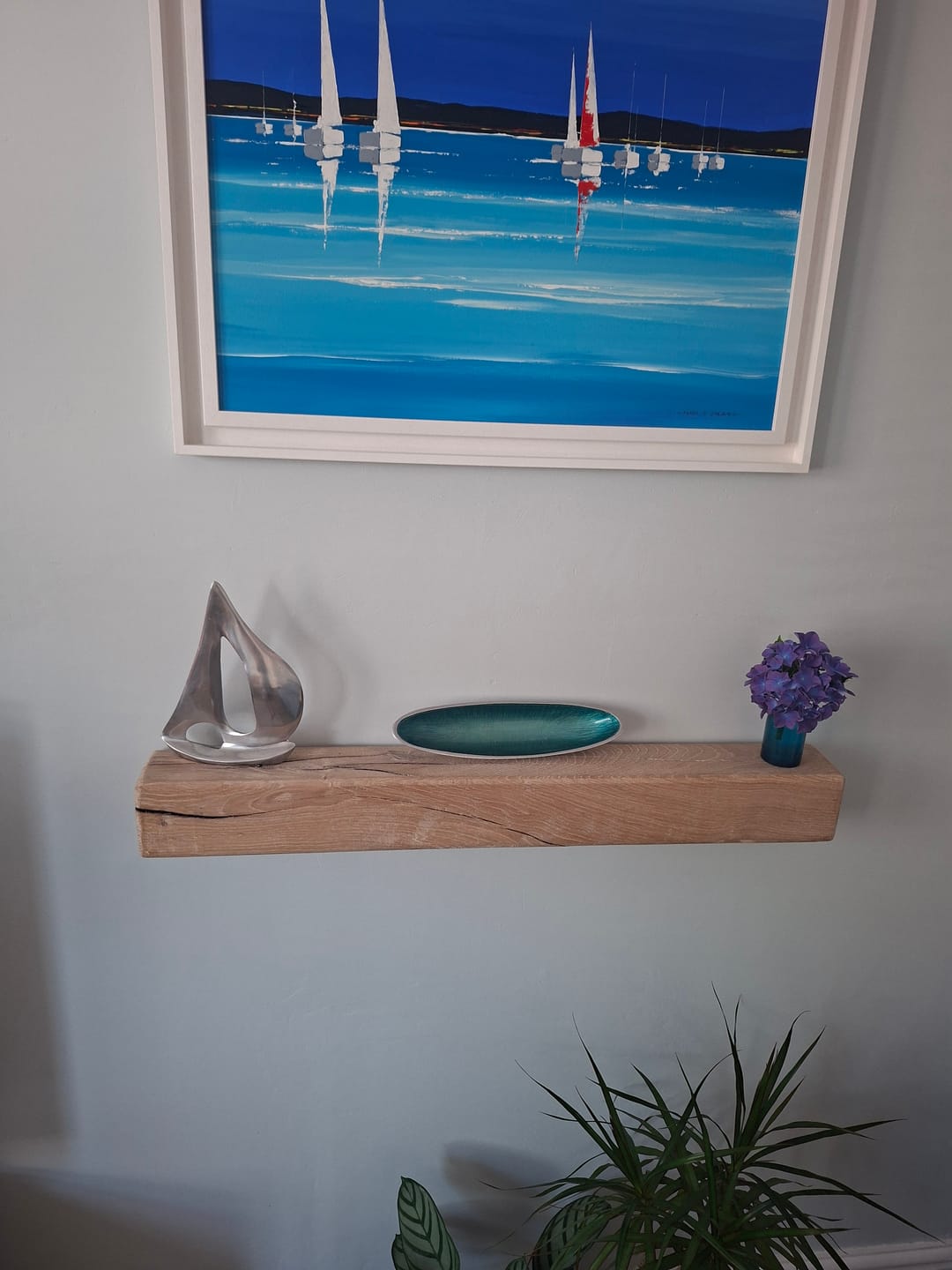 Customer photo review of Rustic Oak Fireplace Beam – 10×10 Mantel Beam