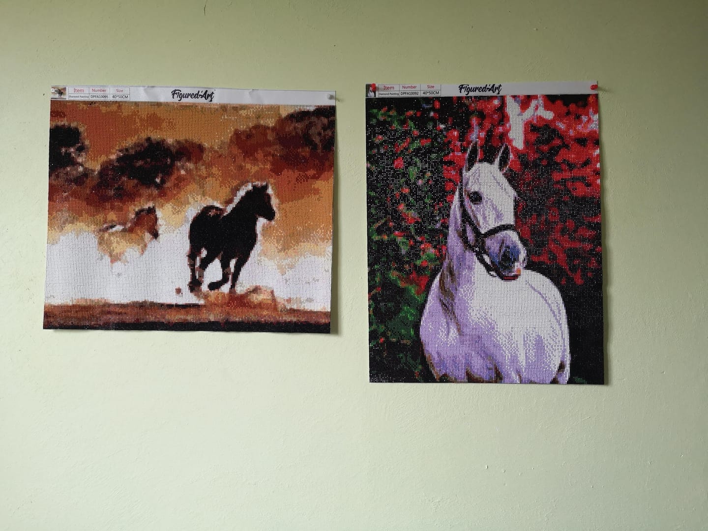 Customer photo review of Broderie Diamant - Trois Chevaux se désaltérant