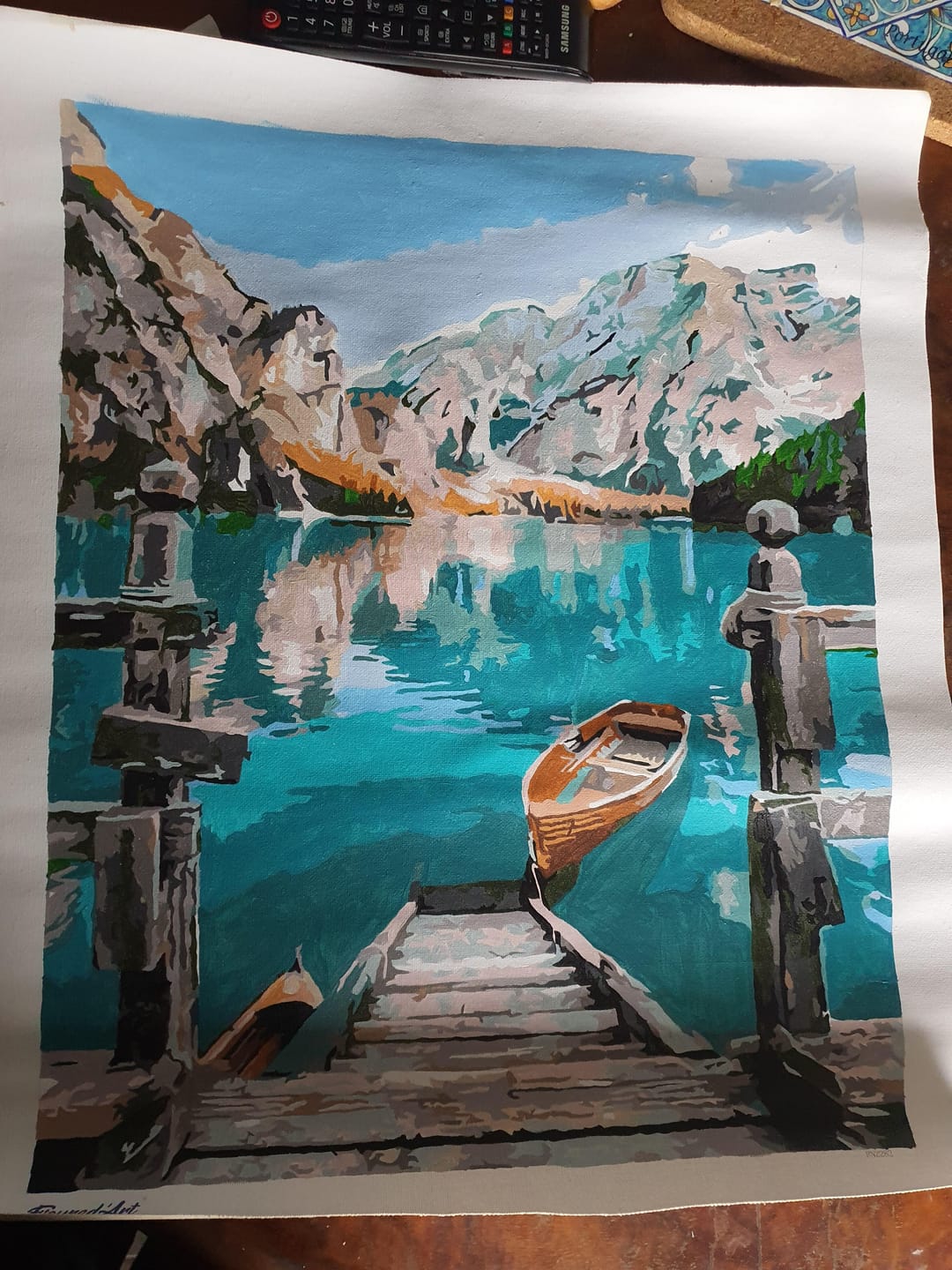 Customer photo review of Barque sur un Lac de Montagne