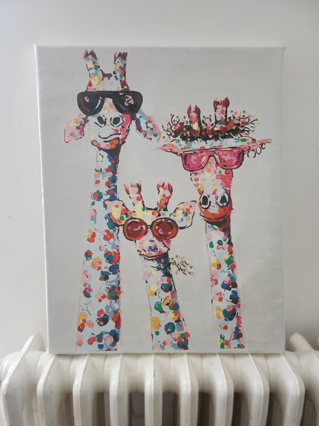 Customer photo review of Famille Girafes Pop art