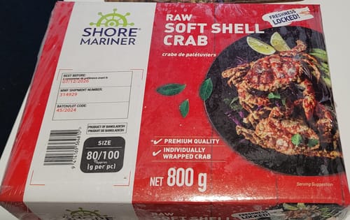 Customer photo review of Raw Soft Shell Crab 800G