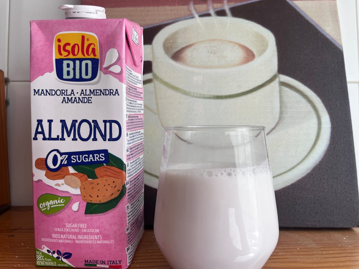 Customer photo review of Bebida Vegetal de Almendras Sin Azúcar Bio 1l