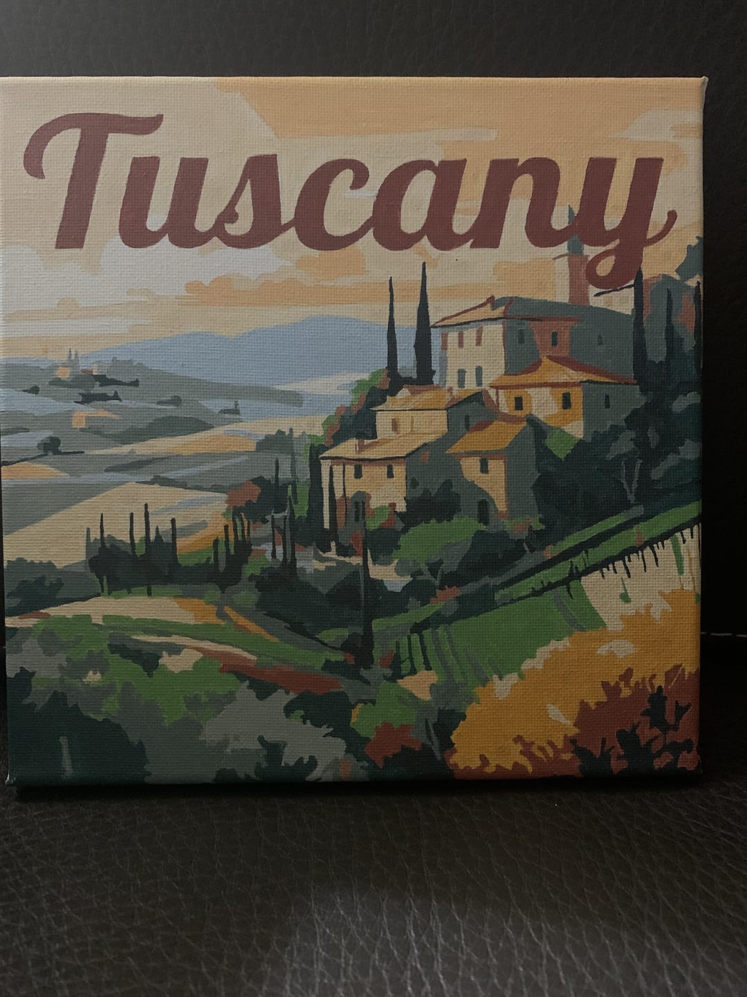 Customer photo review of Mini Peinture par Numéros 20x20cm avec cadre Été en Toscane