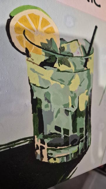 Customer photo review of Mini Peinture par numéros 15x20cm (6 pièces) - Série Art Mixologie de Bar Moderne 1