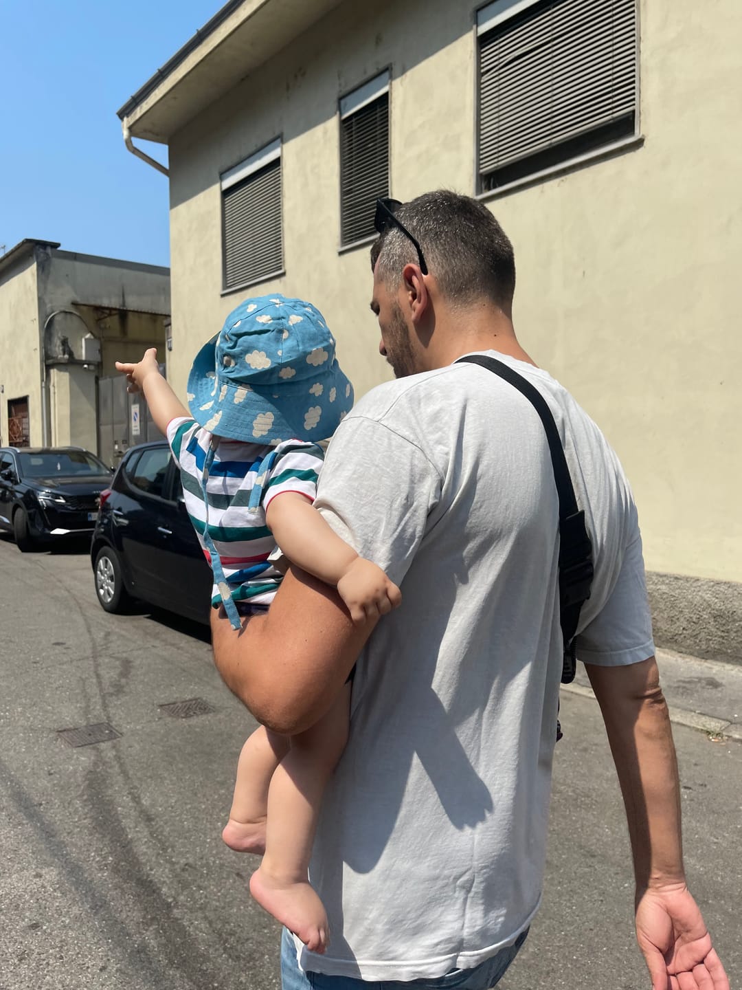Customer photo review of Blue Clouds Reversible Sunhat