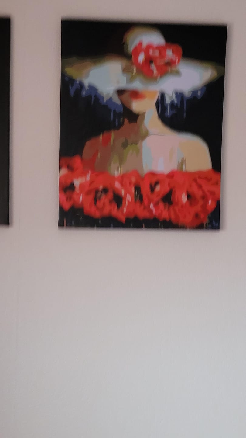 Customer photo review of Femme au chapeau et Fleurs