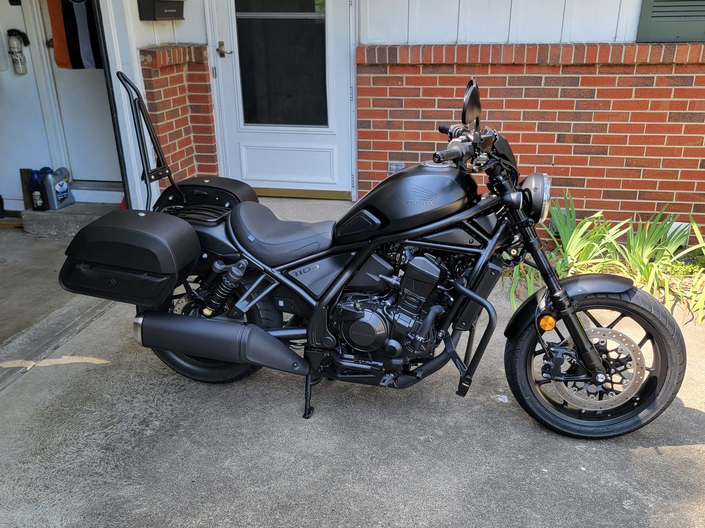 Customer photo review of Iron Born Blade 25" Sissy Bar with Foldable Luggage Rack for Honda Rebel 1100 CMX1100 Matte Black