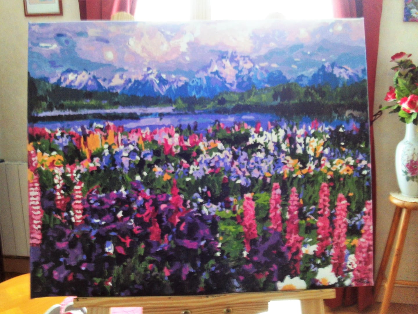 Customer photo review of Fleurs et Lac au pied de la Montagne
