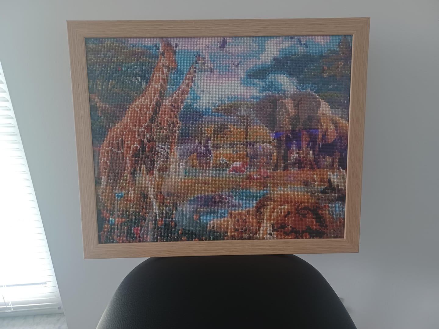 Customer photo review of Broderie Diamant - Animaux dans la savane