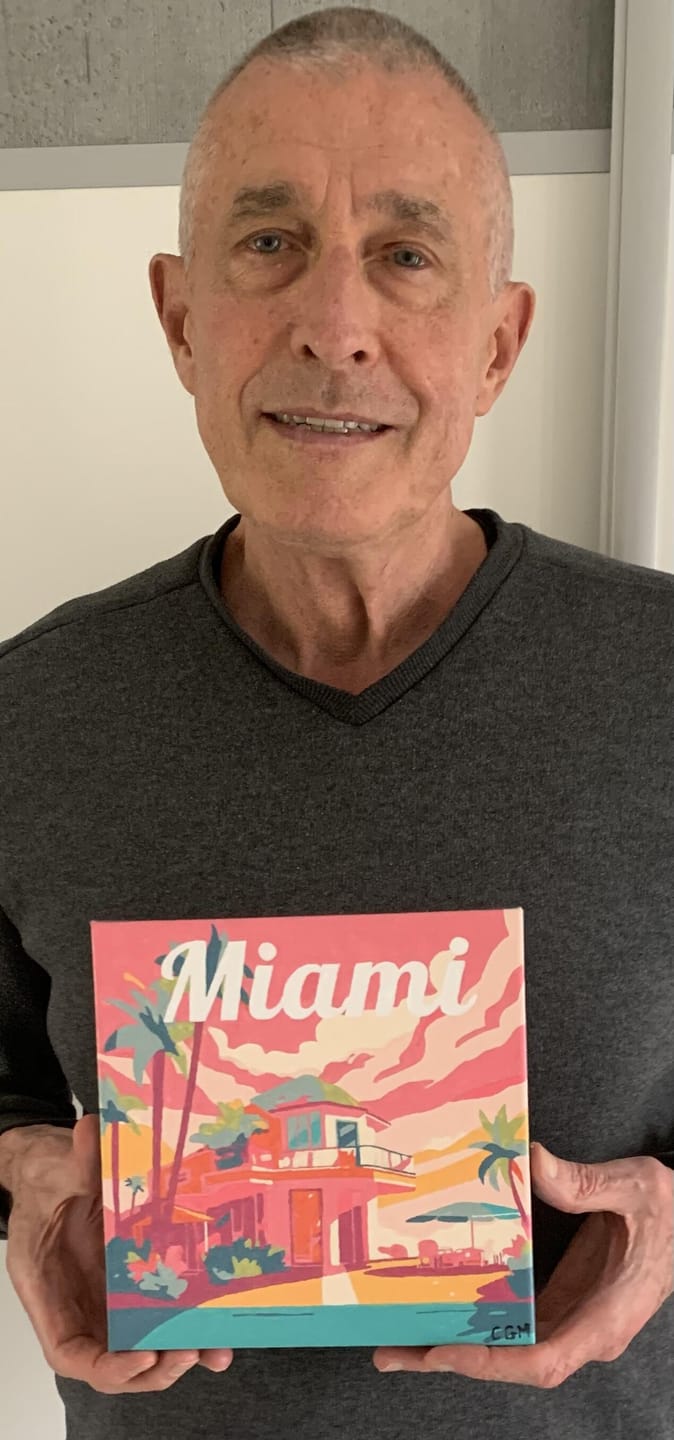 Customer photo review of Mini Peinture par Numéros 20x20cm avec cadre Miami