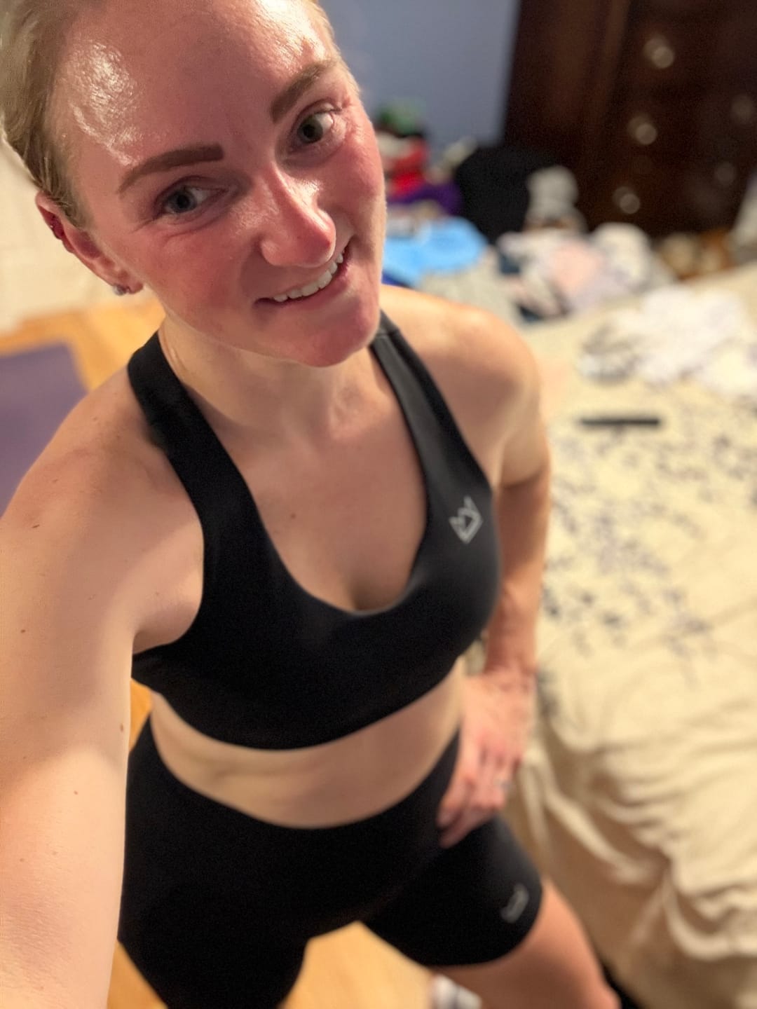 Customer photo review of Vivid Criss-Cross Sports Bra