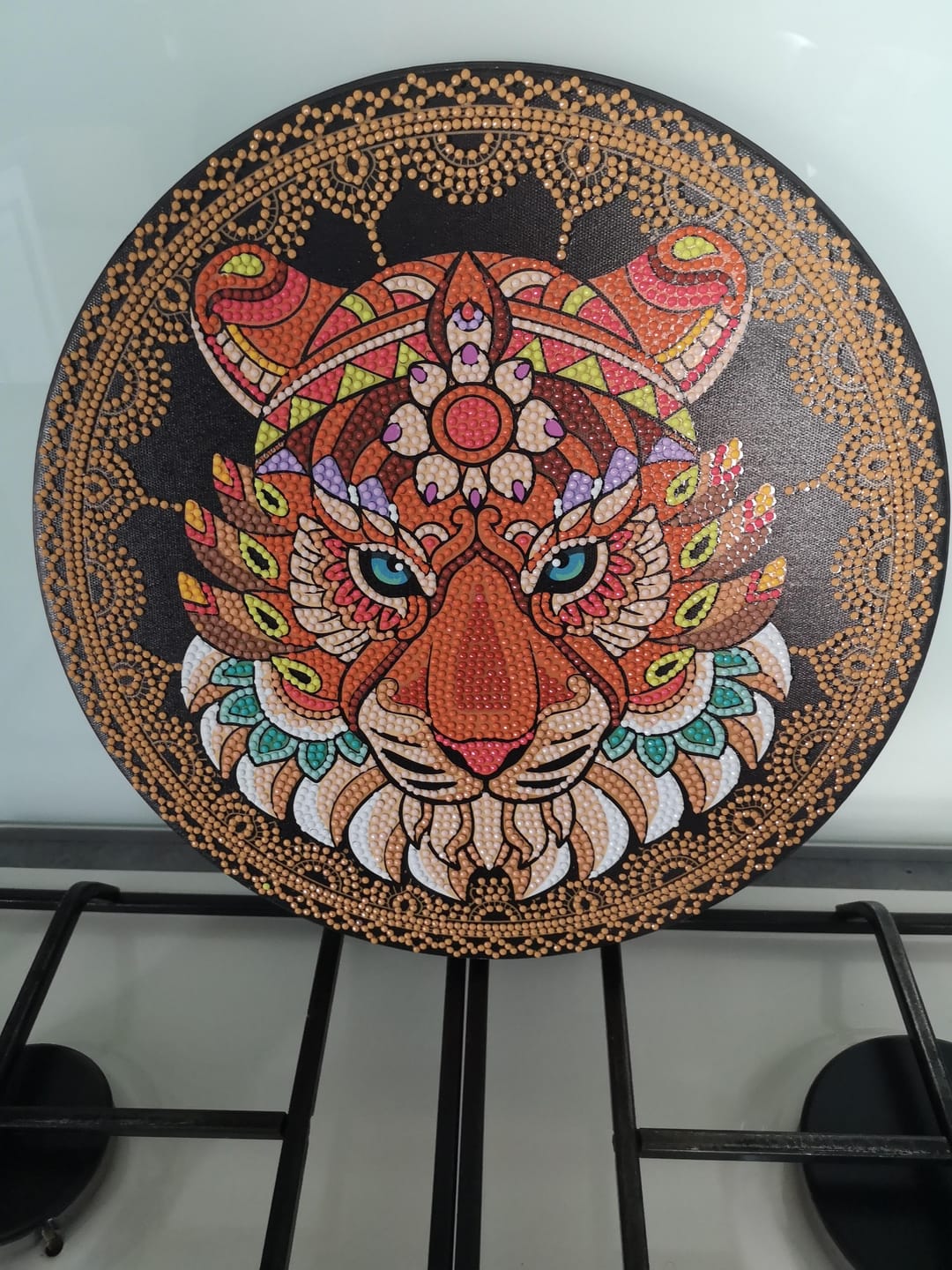 Customer photo review of Peinture par numéros Sets de Table 20 cm (6 pièces) - Mandala Bohème Rond