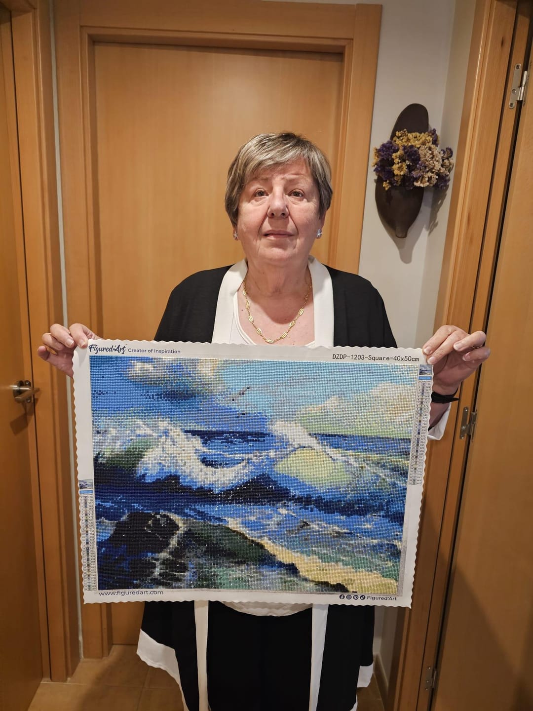Customer photo review of Broderie Diamant - Océan déchainé