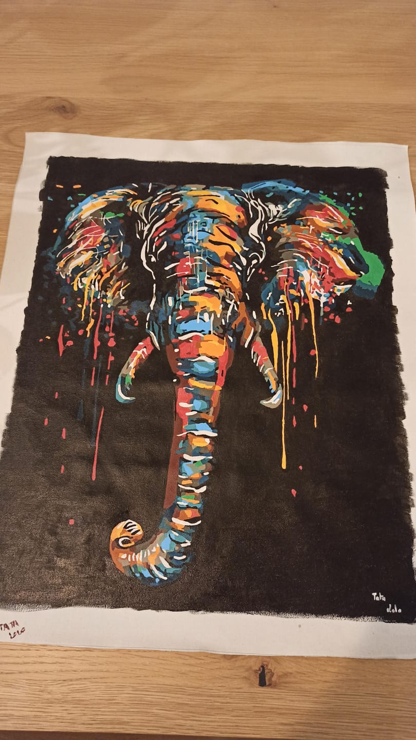 Customer photo review of Peinture Elephant