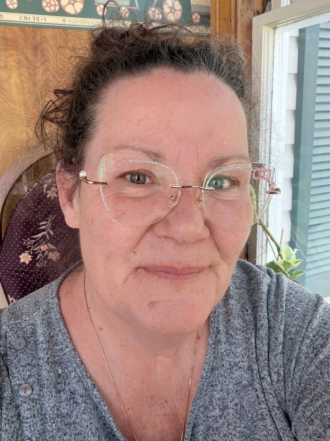 Customer photo review of Kitty Eyeglasses