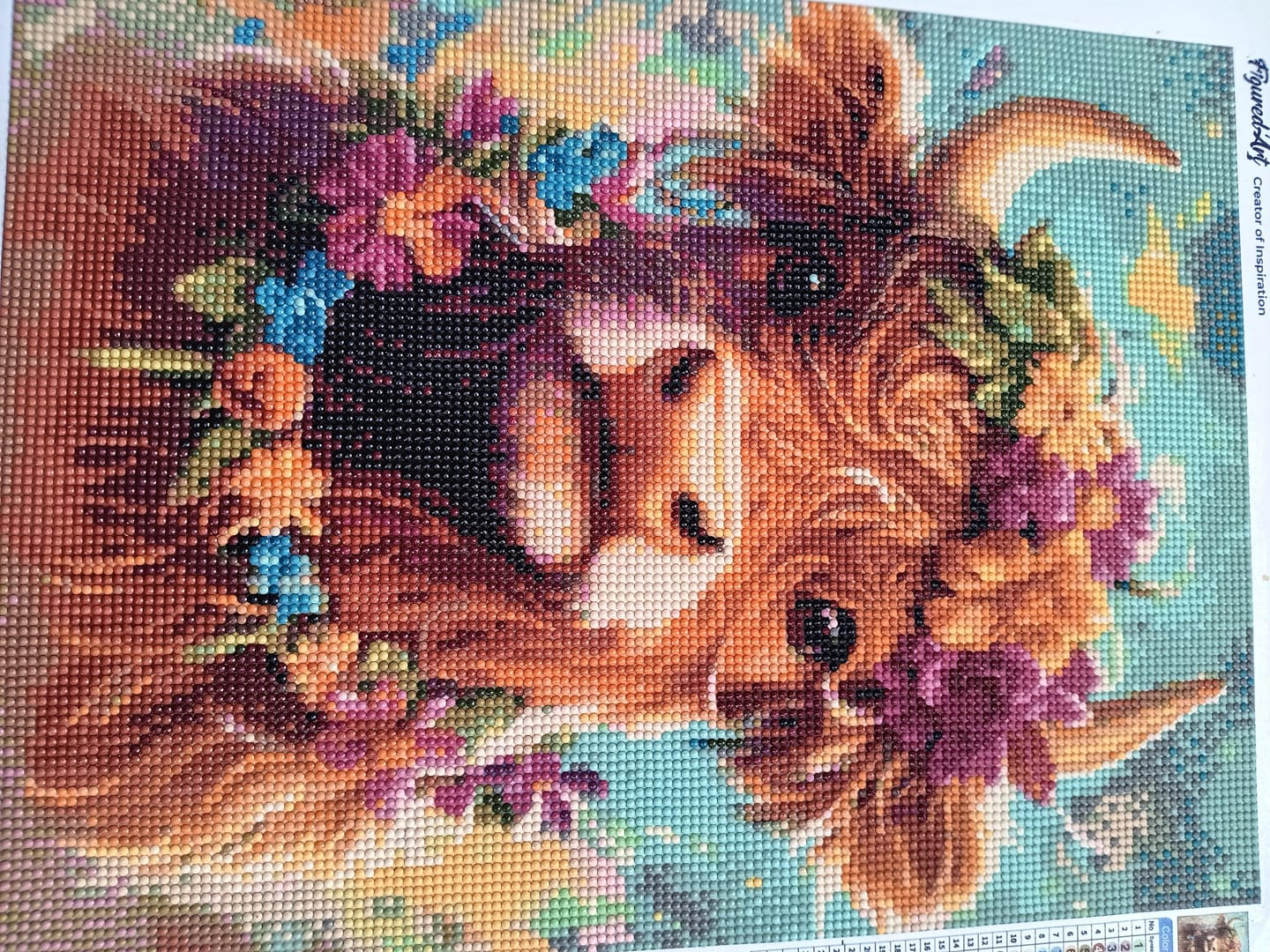 Customer photo review of Broderie Diamant - Vache Highland reine du jardin