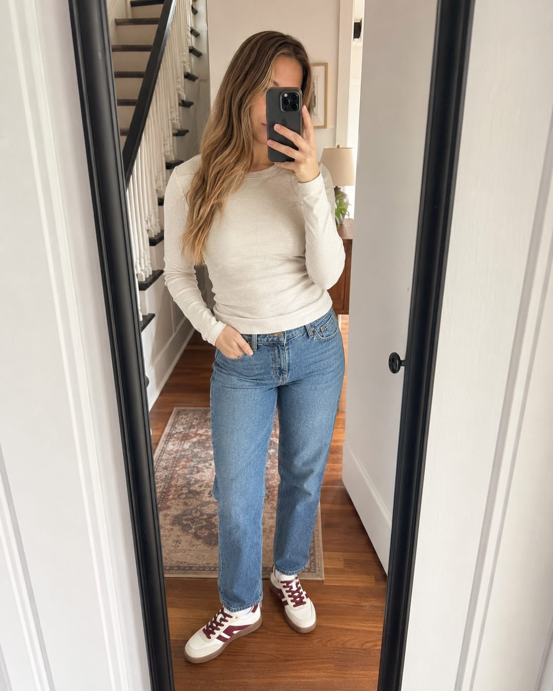 Customer photo review of LUCKY STEP Classic Retro Gum Sole Sneakers
