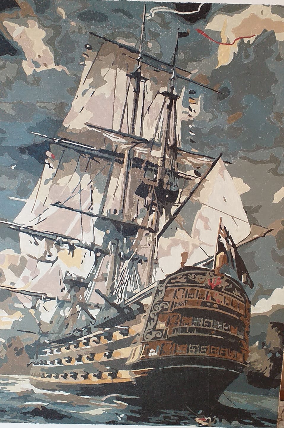 Customer photo review of Broderie Diamant - Galion et Ciel menaçant