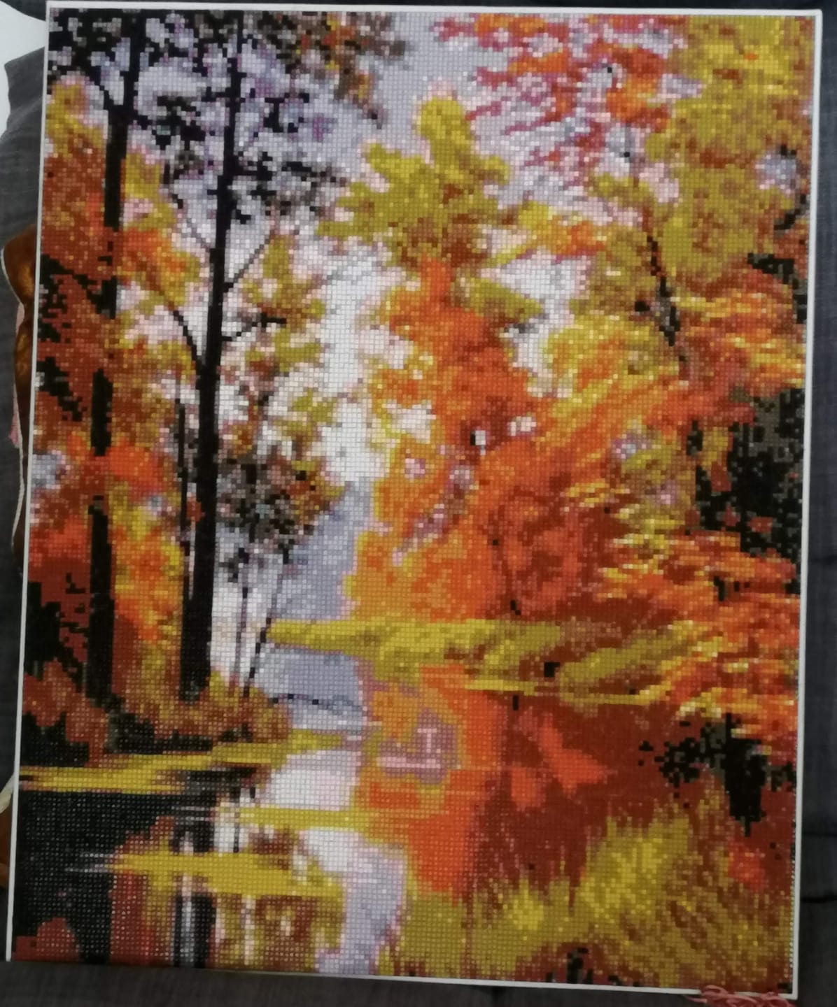 Customer photo review of Broderie Diamant - Lac en Automne