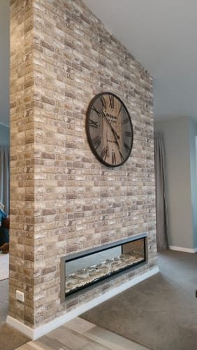 image 1 out of 4: Customer photo review of Vintage Brick Wallpaper - Neutral