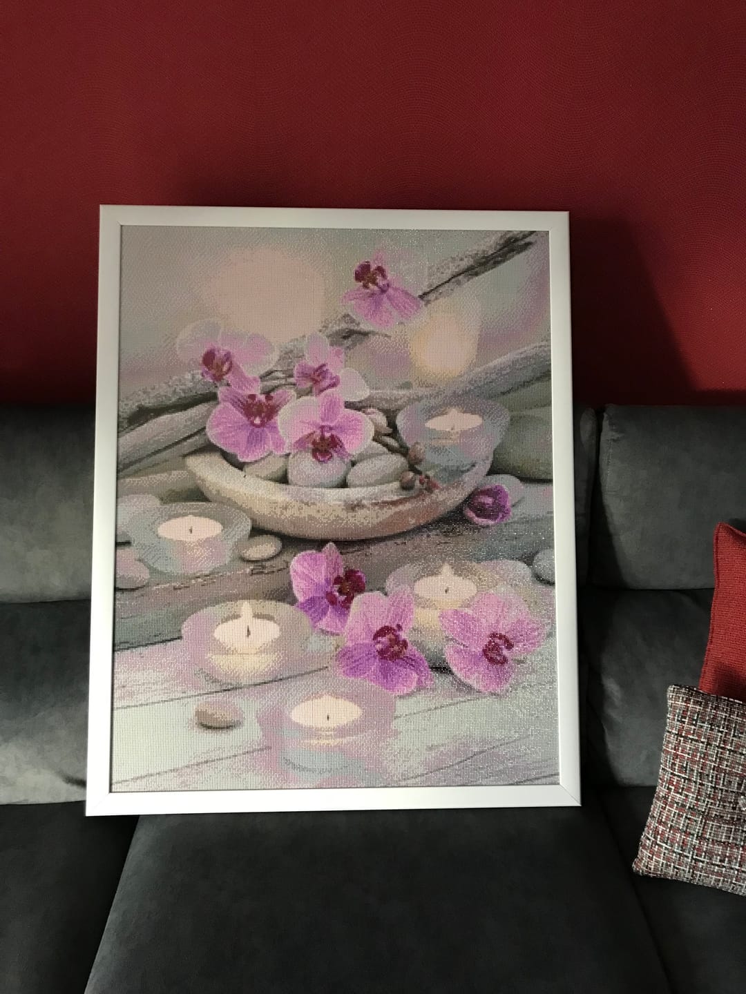 Customer photo review of Broderie Diamant - Fleurs et Bougies