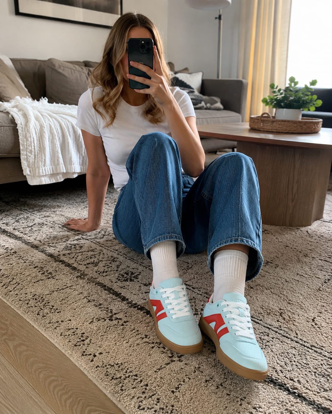 Customer photo review of LUCKY STEP Classic Retro Gum Sole Sneakers