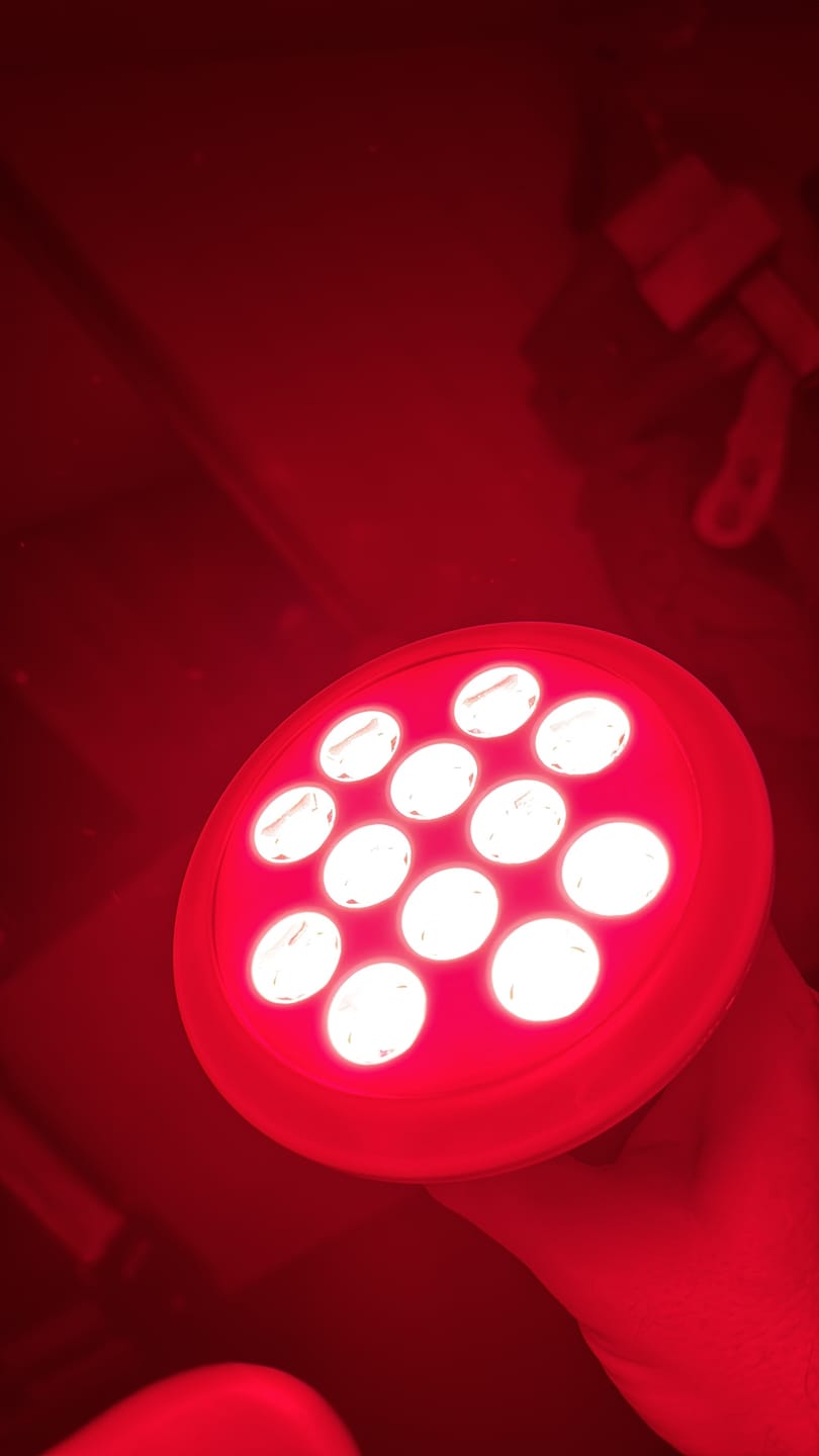 Customer photo review of Red Light Rising Target Light 670 Handheld Red Light Therapy Device