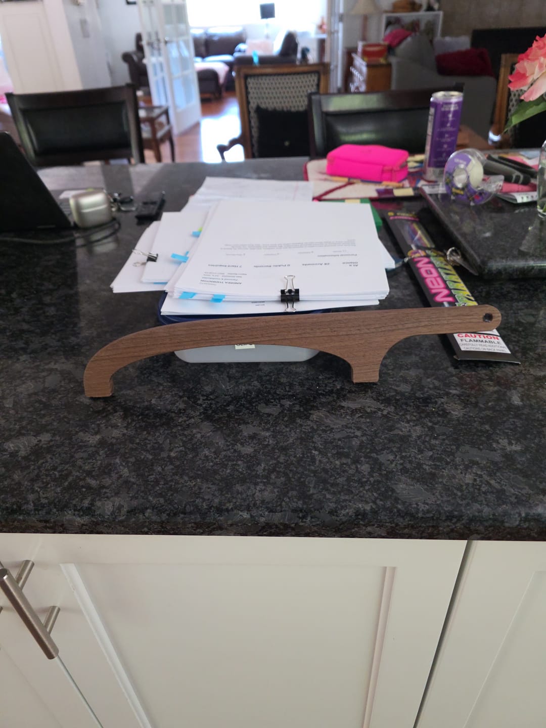 Customer photo review of 15.9X2.75" Bread Cutting Bow Knife 1 Acrylic Router Template