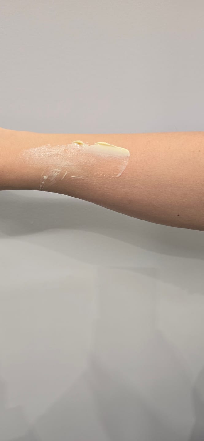 Customer photo review of Limited Edition: Lychee + Passionfruit Body Custard