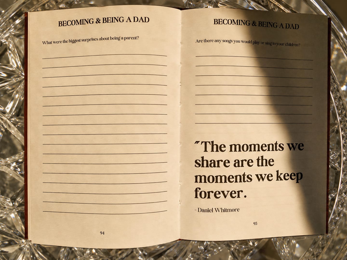 Customer photo review of Dad's Memories Guided Journal