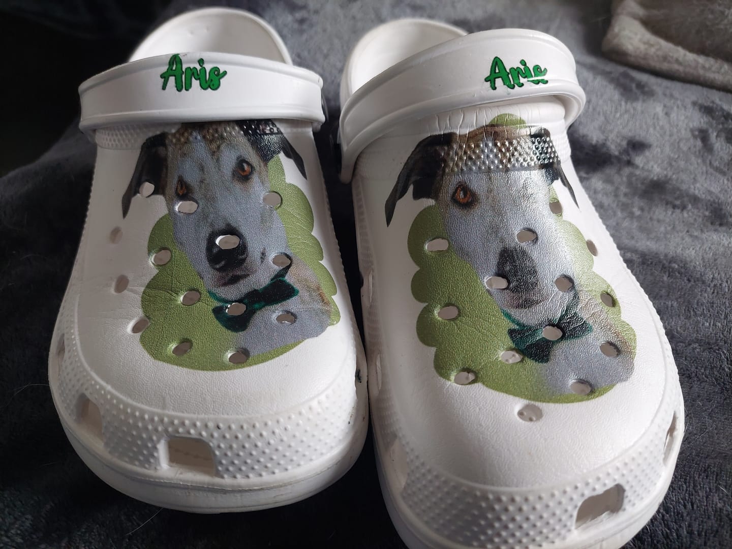 Customer photo review of Personalisierte Clogs - Haustierportrait