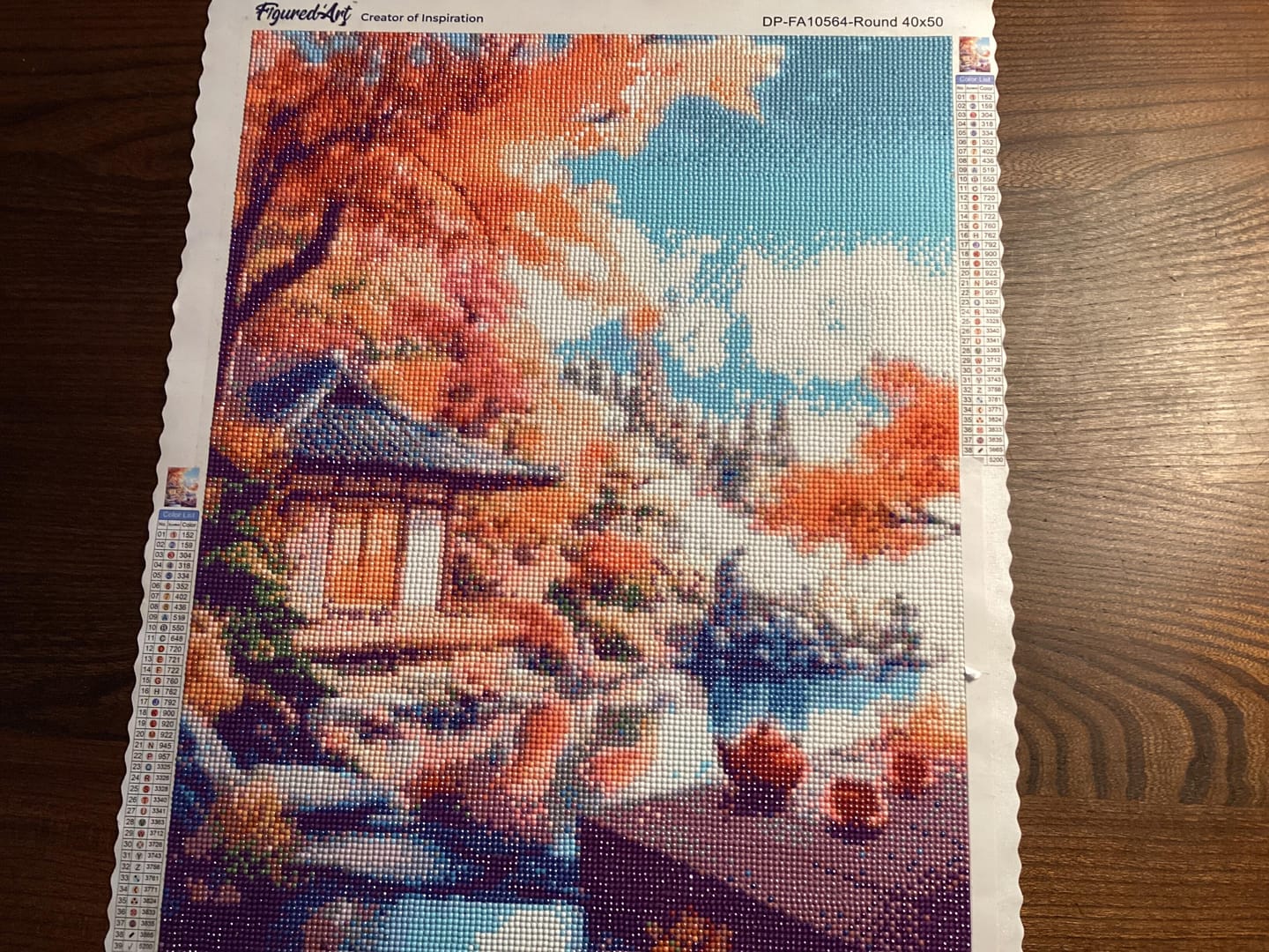 Customer photo review of Broderie Diamant - Maison de Thé d’Automne au Bord du Lac
