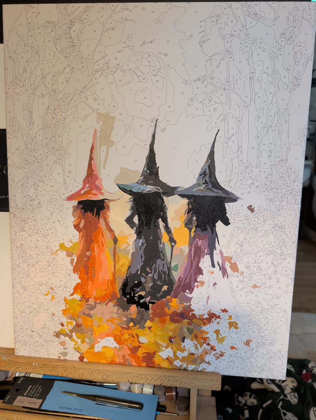 Customer photo review of Autumn Witches Painting