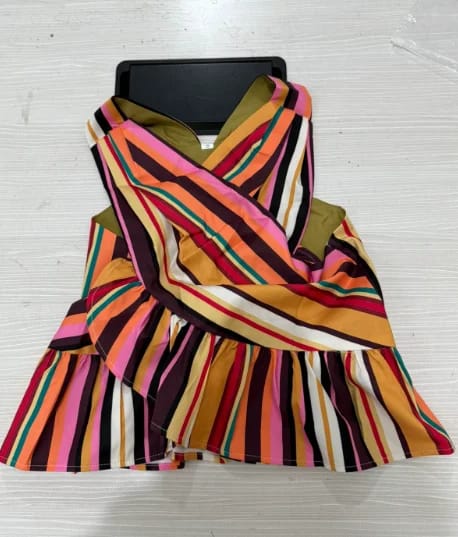 Customer photo review of Briana Striped Halter Top