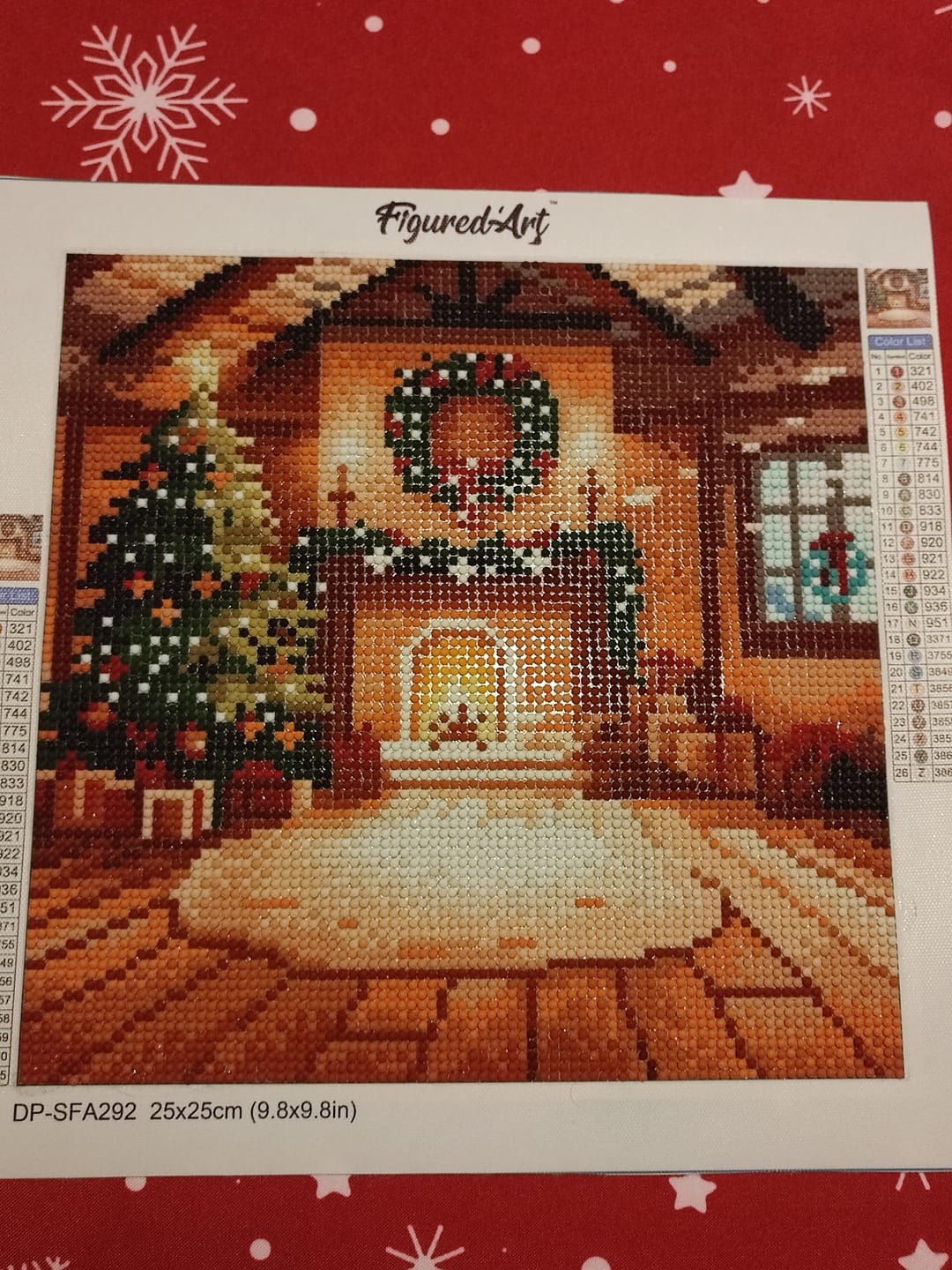 Customer photo review of Mini Diamond Painting 25x25cm - Intérieur de Noël Douillet