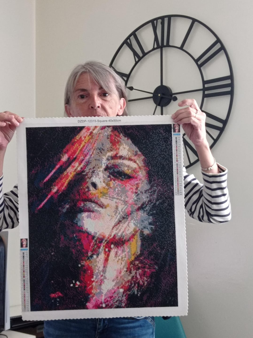 Customer photo review of Broderie Diamant - Visage en couleurs