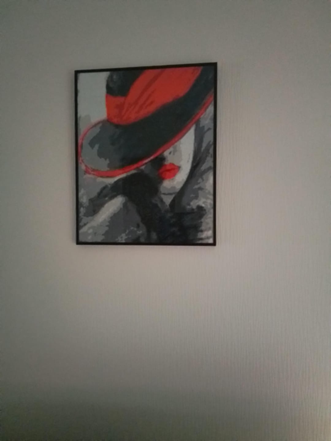 Customer photo review of Broderie Diamant - Femme au chapeau Rouge