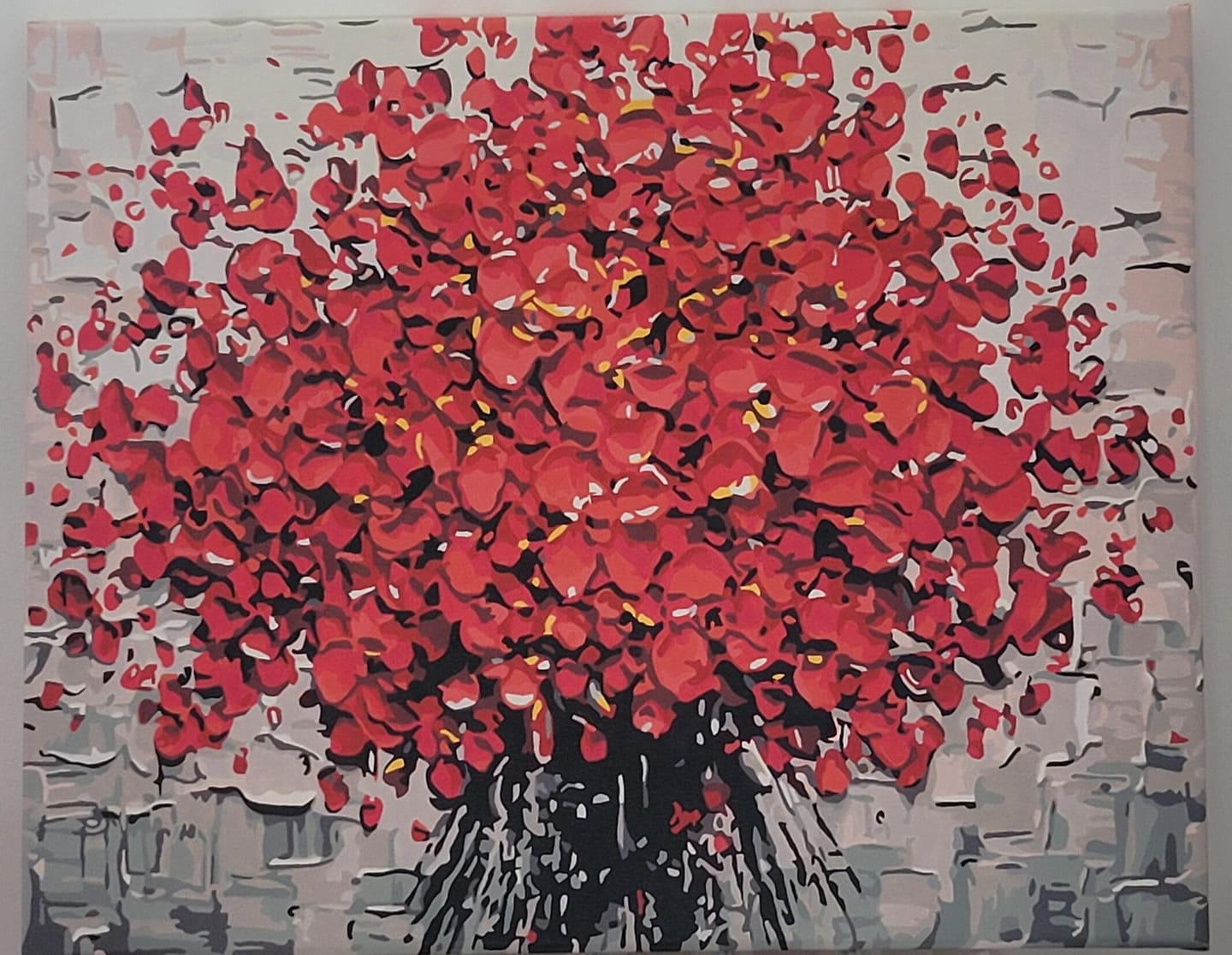 Customer photo review of Fleurs rouges abstraites