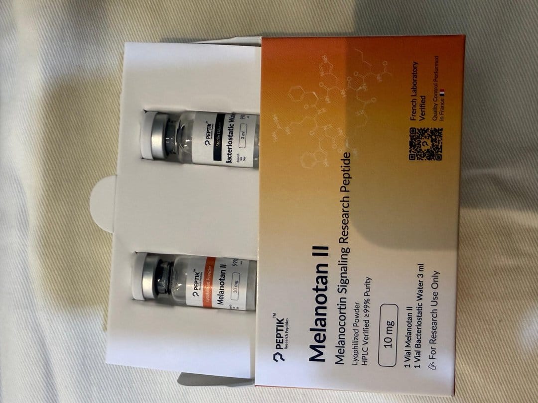 Customer photo review of Melanotan II Lyophilized Vial + Sterile Water